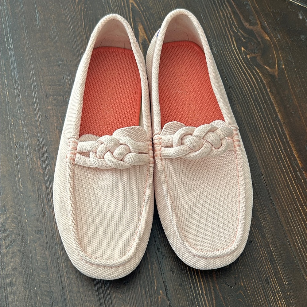 Rothy's Light Pink Woven Loafers